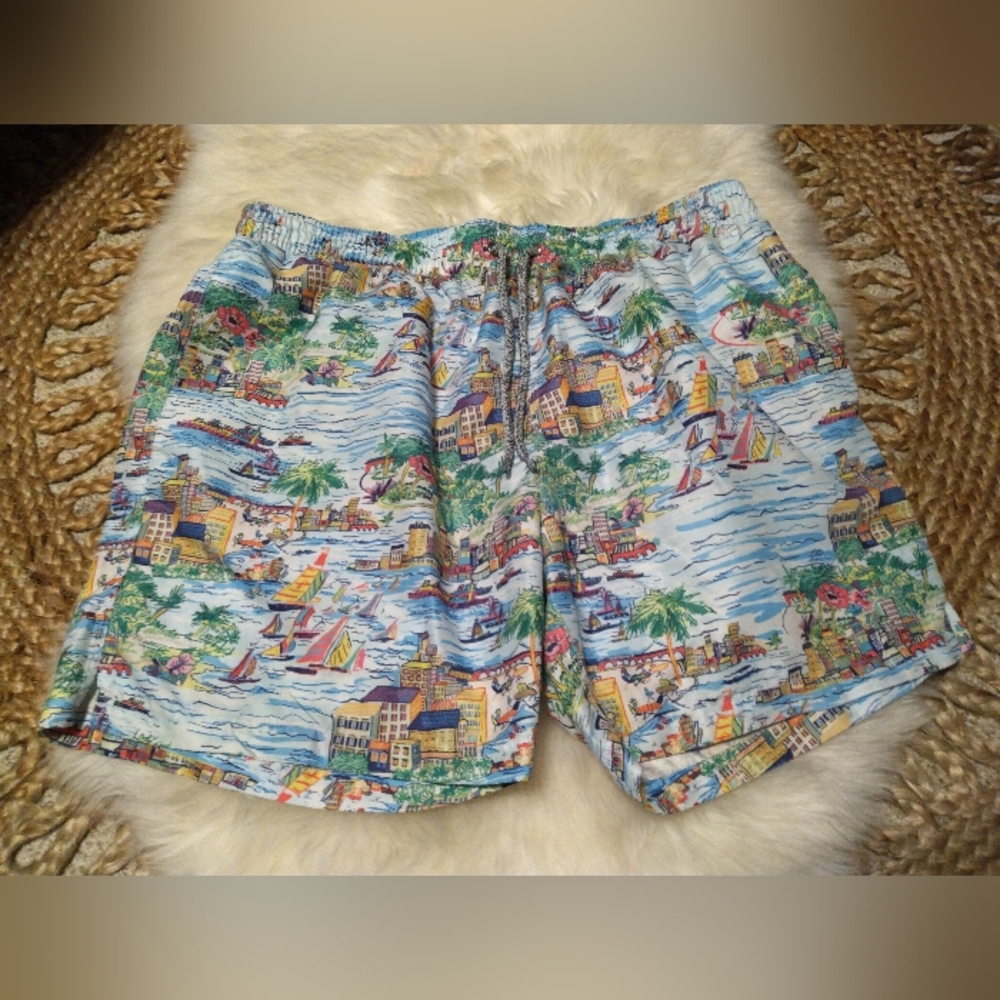 Michaels Tropical Print Island living Men's Swim Shorts size XXL